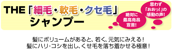 THE「細毛・軟毛・クセ毛」/美容商社 美容室専用商品 シャンプー